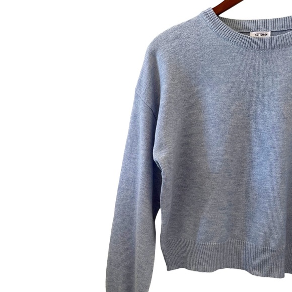 Cotton On NEW Cropped Baby Blue Sweater Size S - Picture 3 of 13